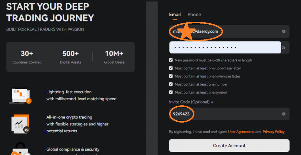 Deepcoin Referral Code